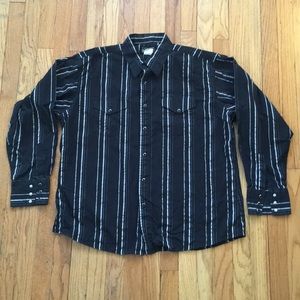 Wrangler Fancy Western Cowboy pearl snap men’s XL